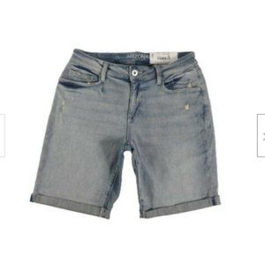 Arizona Bermuda Shorts Size 9 / W28" Cuffed Hem Girls Blue denim jeans shorts